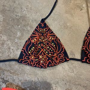 Xhilaration bikini set -neon orange/gray